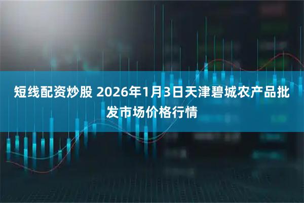 短线配资炒股 2026年1月3日天津碧城农产品批发市场价格行情